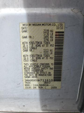 1N6AD0ER5GN711610 Nissan FRONTIER S