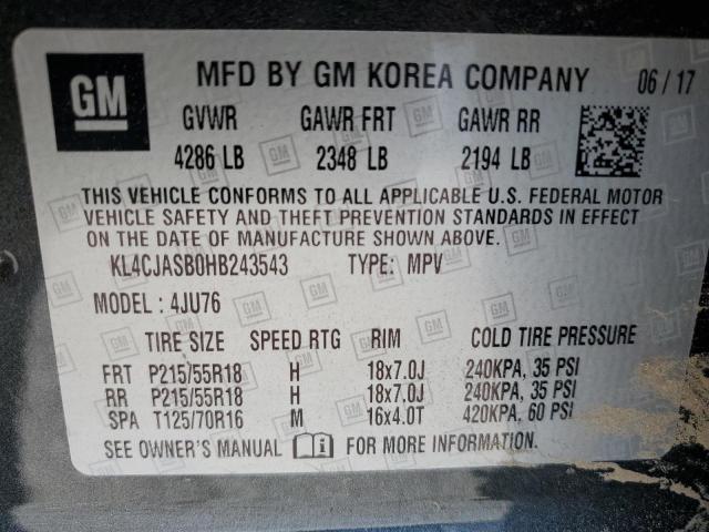 KL4CJASB0HB243543 Buick Encore Preferred