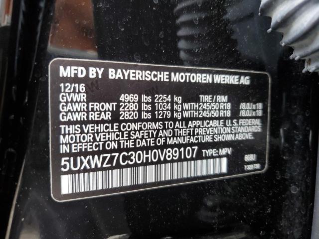 5UXWZ7C30H0V89107 BMW X3 Sdrive28i