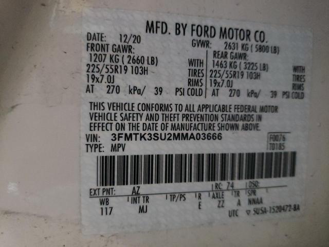 3FMTK3SU2MMA03666 Ford Mustang Mach-e Premium