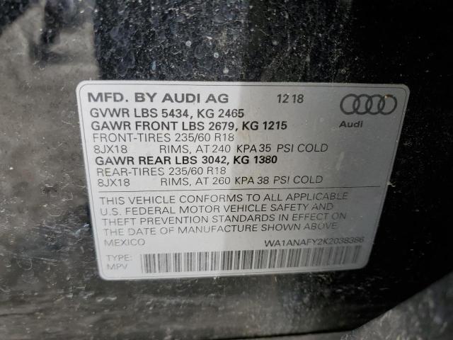 WA1ANAFY2K2038386 2019 AUDI Q5, photo no. 13