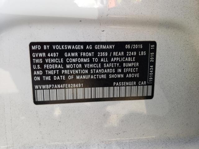 2015 VOLKSWAGEN CC SPORT - WVWBP7AN4FE828491