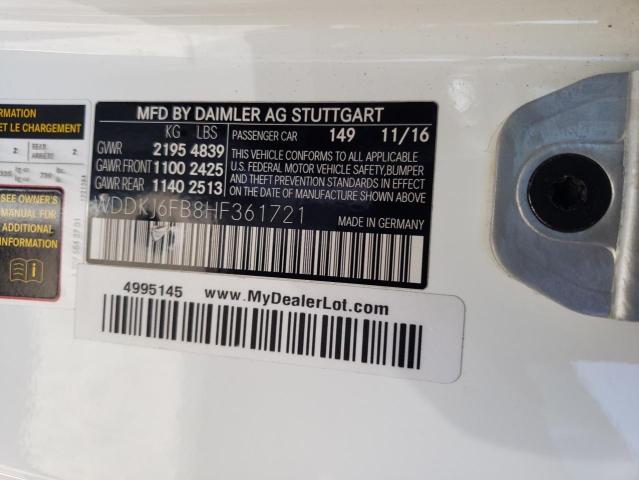 WDDKJ6FB8HF361721 Mercedes-Benz E 400