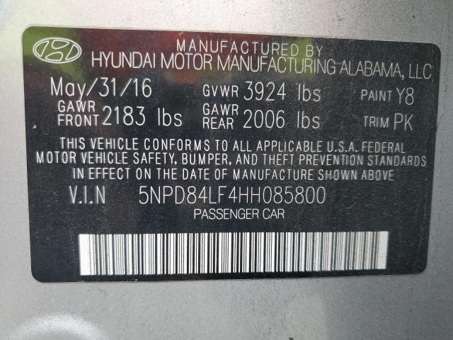 5NPD84LF4HH085800 Hyundai ELANTRA SE