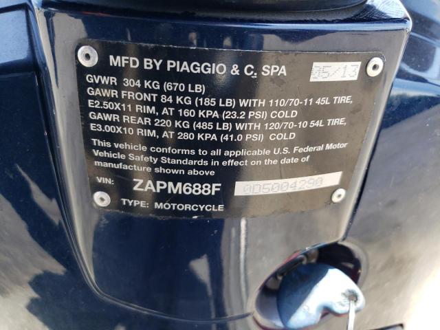 2013 VESPA LX 150IE ZAPM688F0D5004290
