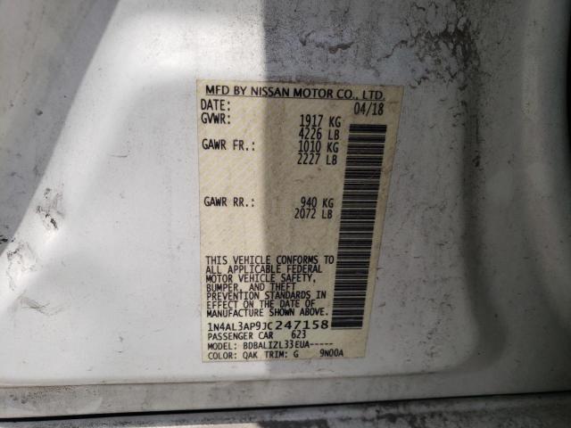 1N4AL3AP9JC247158 Nissan ALTIMA 2.5