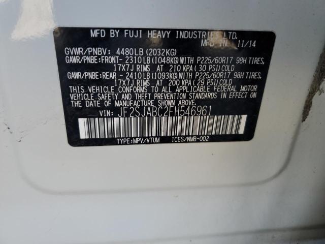 JF2SJABC2FH546961 Subaru Forester 2.5i