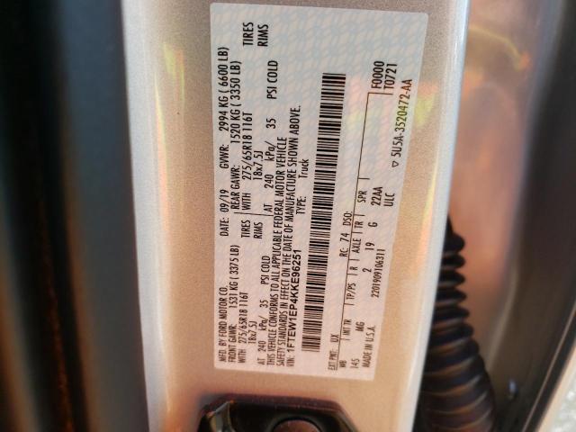 1FTEW1EP4KKE96251 Ford F150 Supercrew