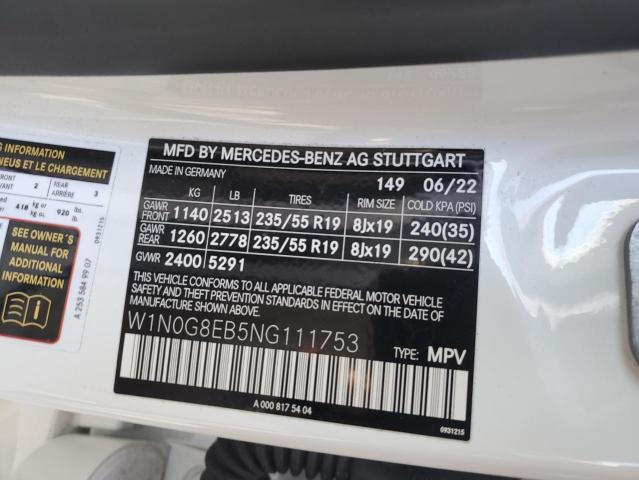 W1N0G8EB5NG111753 Mercedes-Benz Glc 300 4matic
