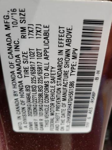 2016 HONDA CR-V SE - 2HKRM3H47GH561586