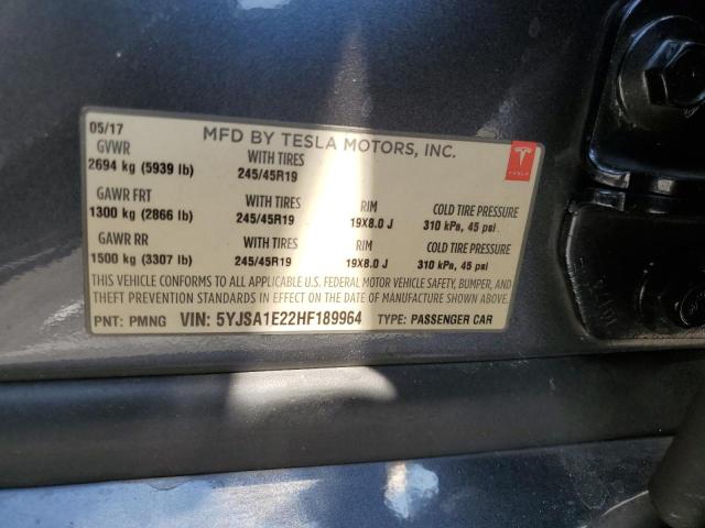 5YJSA1E22HF189964 Tesla MODEL S