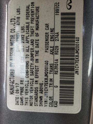 2018 INFINITI Q60 PURE JN1CV7EK8JM200140