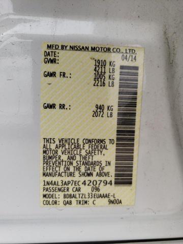 1N4AL3AP7EC420794 Nissan ALTIMA 2.5