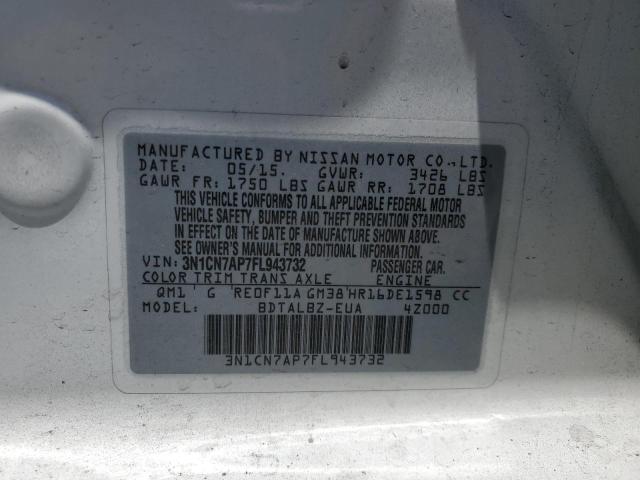 3N1CN7AP7FL943732 Nissan VERSA S