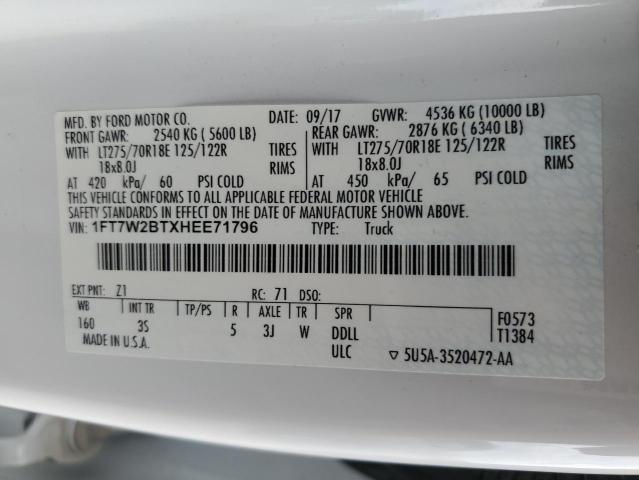 1FT7W2BTXHEE71796 Ford F250 Super Duty