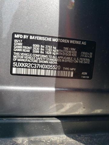 2017 BMW X5 SDRIVE3 - 5UXKR2C37H0X05520