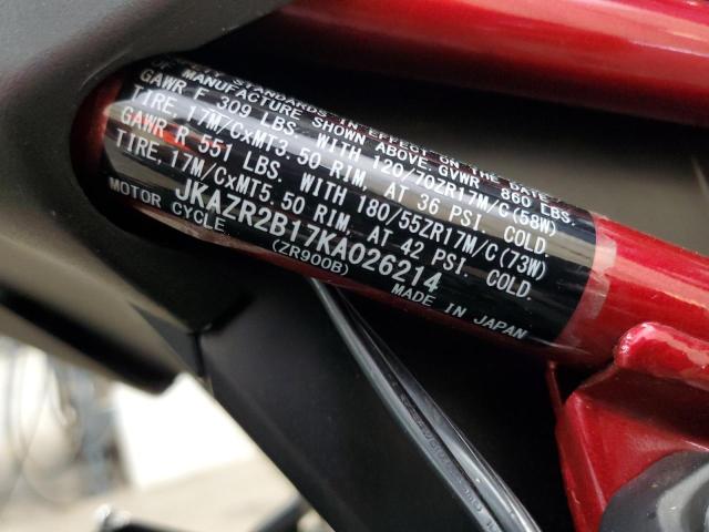 2019 KAWASAKI ZR900 - JKAZR2B17KA026214
