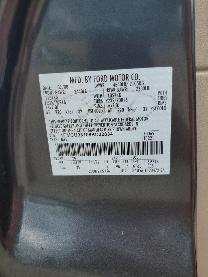 1FMCU93108KD32834 2008 Ford Escape Xlt