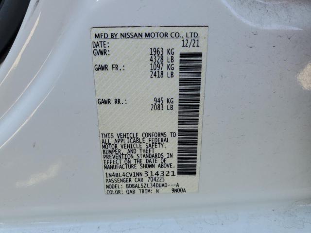 1N4BL4CV1NN314321 Nissan ALTIMA SR