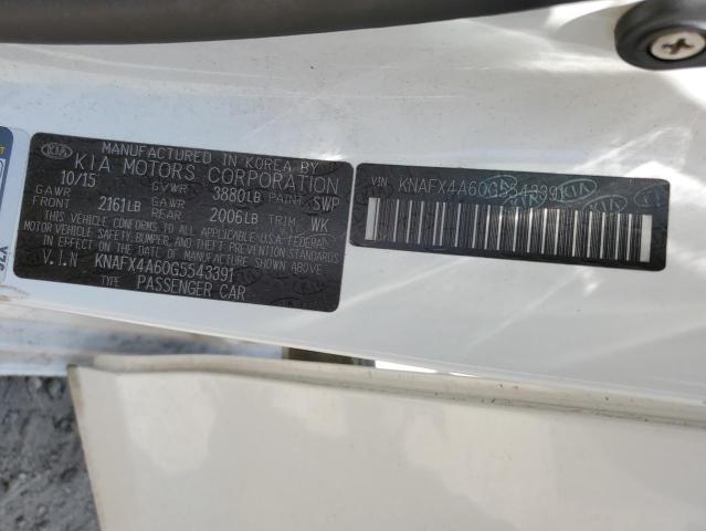 KNAFX4A60G5543391 KIA FORTE LX