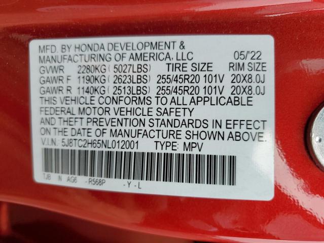 2022 ACURA RDX A-SPEC - 5J8TC2H65NL012001