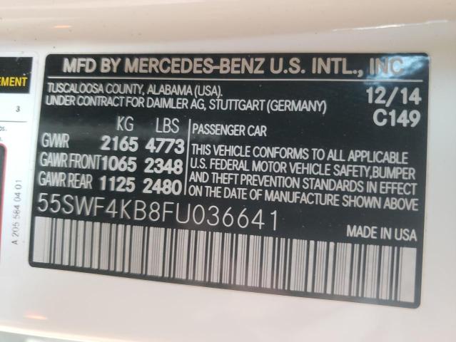 55SWF4KB8FU036641 2015 MERCEDES-BENZ C-CLASS, photo no. 12