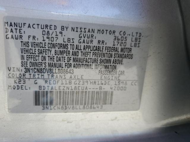 3N1CN8DV8LL808643 Nissan VERSA S