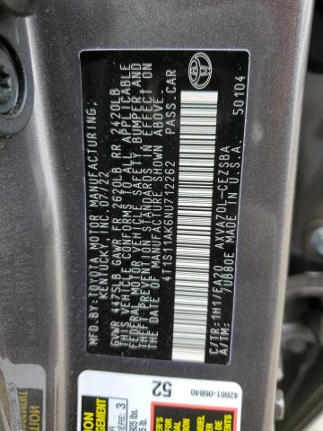 2022 TOYOTA CAMRY NIGH - 4T1S11AK6NU712262