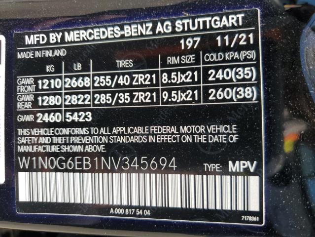 W1N0G6EB1NV345694 Mercedes-Benz Glc 43 4matic Amg