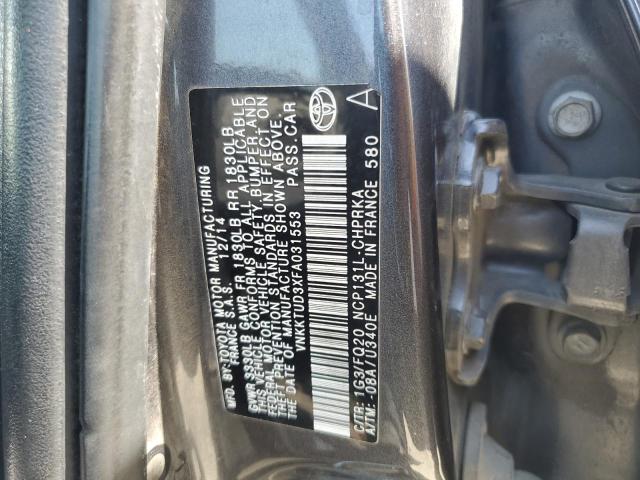 VNKKTUD3XFA031553 Toyota Yaris