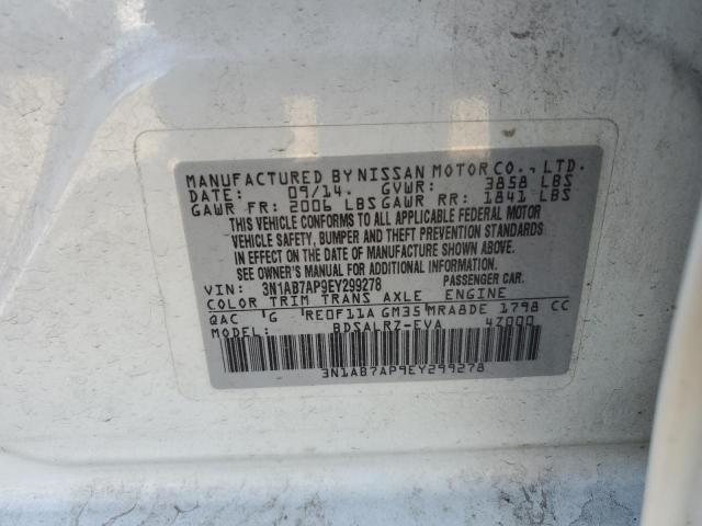 3N1AB7AP9EY299278 Nissan SENTRA S