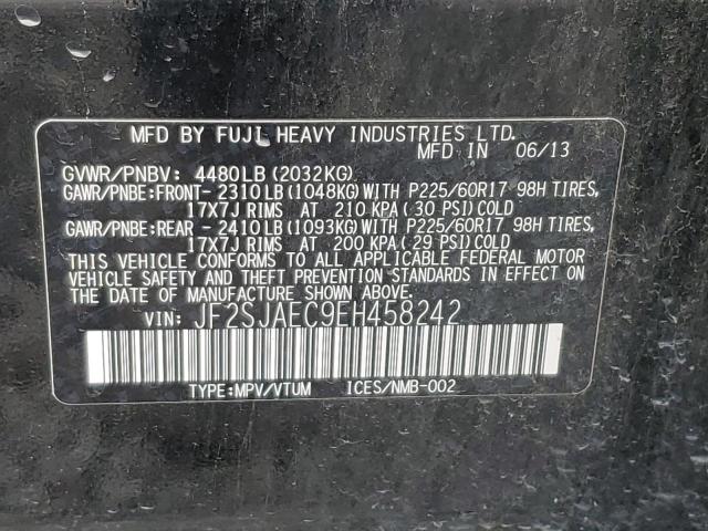 JF2SJAEC9EH458242 Subaru Forester 2.5i Premium