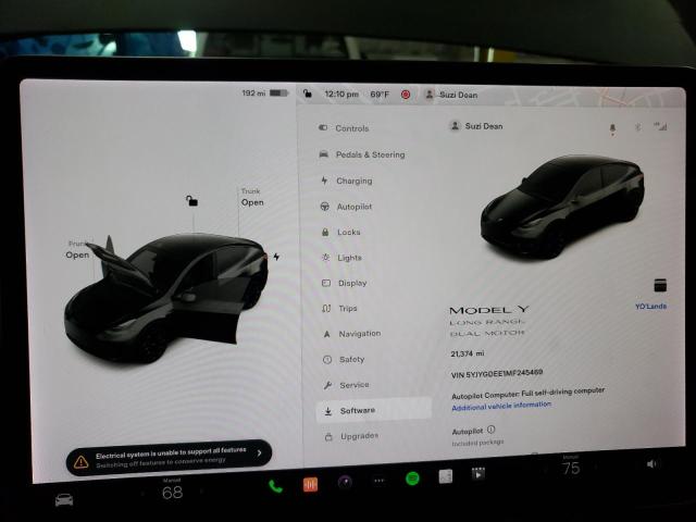 5YJYGDEE1MF245469 | 2021 TESLA MODEL Y