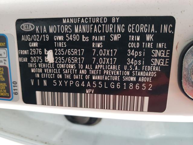 5XYPG4A55LG618652 KIA SORENTO S