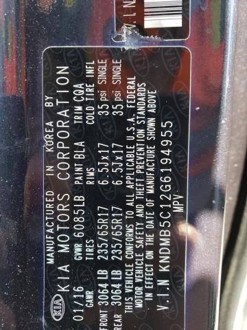 KNDMB5C12G6194955 KIA SEDONA LX