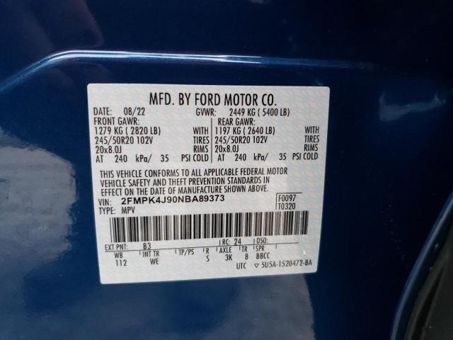 2FMPK4J90NBA89373 2022 FORD EDGE, photo no. 13