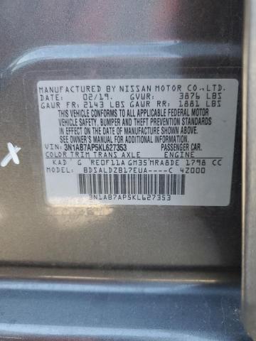 3N1AB7AP5KL627353 Nissan SENTRA S