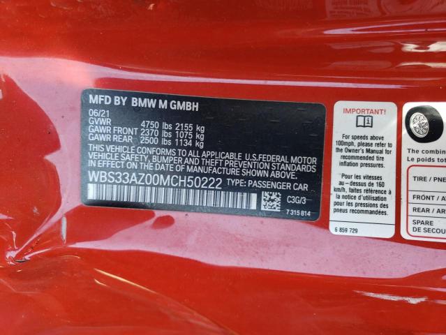2021 BMW M4 COMPETI - WBS33AZ00MCH50222