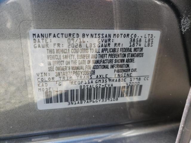 3N1AB7AP6GY339108 Nissan SENTRA S