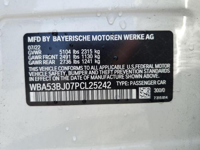 WBA53BJ07PCL25242 BMW 540 I