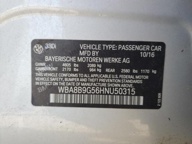 2017 BMW 330 I - WBA8B9G56HNU50315
