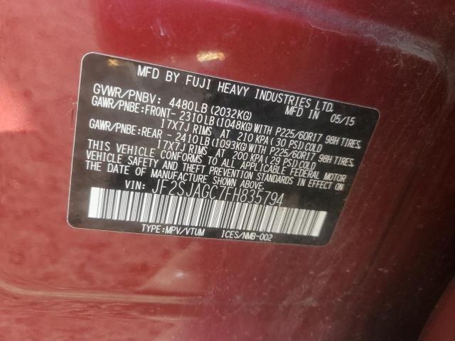 JF2SJAGC7FH835794 Subaru Forester 2.5i Premium