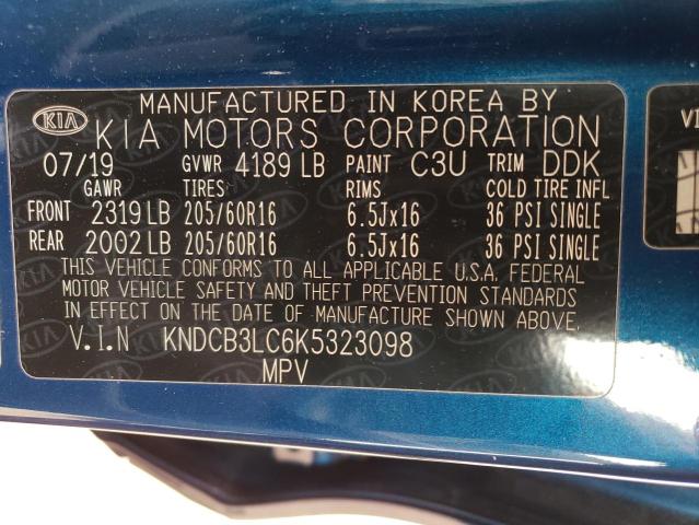 KNDCB3LC6K5323098 KIA NIRO FE
