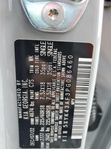 5XYK43AF3PG086460 KIA Sportage Sx