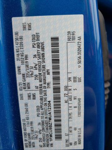 1FMCU9BZ7MUA12304 Ford ESCAPE SE