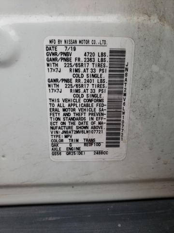 JN8AT2MV6LW107721 Nissan ROGUE S