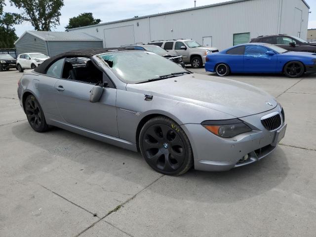 VIN: WBAEK73425B326124 Auction: COPART Lot: 54729843 Location: CA - SO SACRAMENTO WBAEK73425B326124 BMW 6 SERIES 2005 GRAY Photo 4