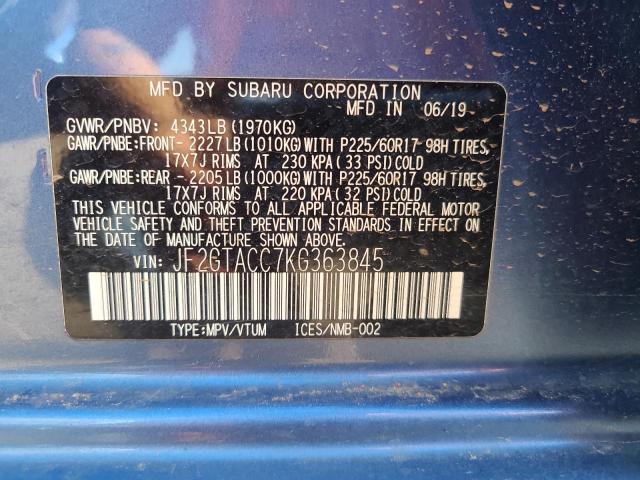 JF2GTACC7KG363845 Subaru Crosstrek Premium