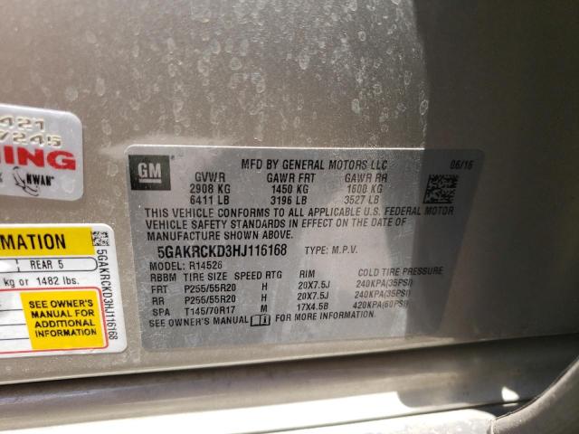 5GAKRCKD3HJ116168 Buick Enclave