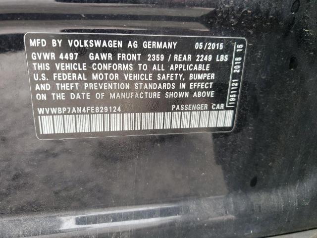 2015 VOLKSWAGEN CC SPORT - WVWBP7AN4FE829124